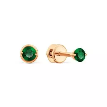 Серьги с изумрудами Линии Любви