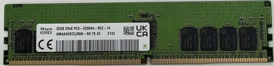 Модуль памяти DDR4 32GB Hynix original HMAA4GR7CJR8N-XN PC4-25600 3200MHz CL22 ECC Reg 2Rx8 1.2V