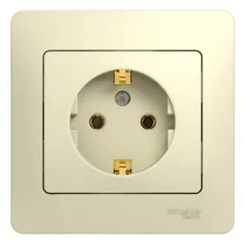 Розетка Schneider Electric GSL000242 с заземлением (в сборе с рамкой) (кратно 15 шт)