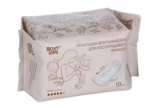 Прокладки Roxy Kids Extra послеродовые с бортиками/крылышками 32 см, 10 шт