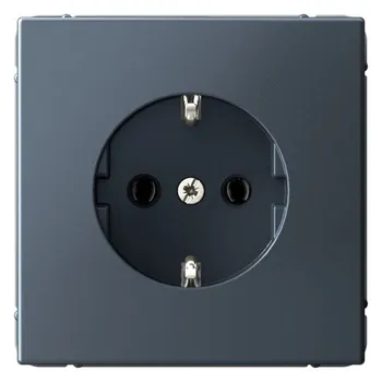 Розетка с заземлением Systeme Electric GAL000745 ArtGallery со шторками, 16А, механизм, грифель