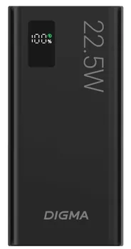 Аккумулятор внешний портативный Digma DGPF30A 30000mAh QC3.0/PD3.0 22.5W 3A 4xUSB-A/USB-C черный