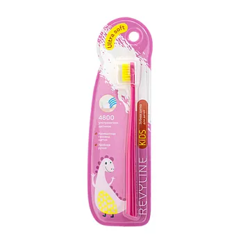 REVYLINE Щетка зубная детская от 3 до 12 лет, розовая / KIDS S4800