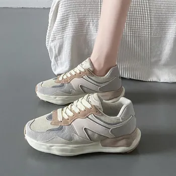 Summer new thick-soled Forrest Gump shoes female students Korean version versatile casual shoes round head running shoes women s shoes 35