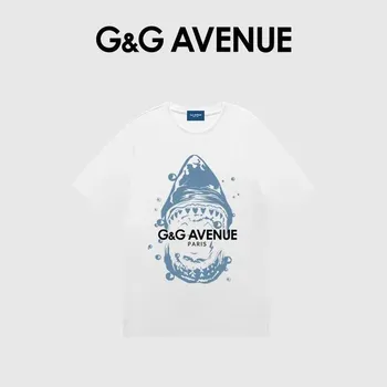 2024 Летняя футболка в стиле легкой роскоши для мужчин и женщин, Хит продаж, Хлопок, Короткий рукав, Мужская футболка с коротким рукавом, Модная парная футболка S