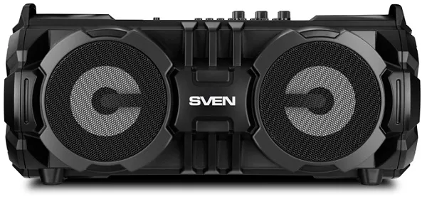 Портативная акустика 2.0 Sven PS-485 SV-017408 черная, 28Вт, FM-тюнер, USB, microSD, Bluetooth, LED-