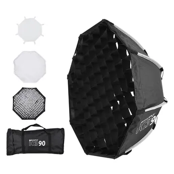 TRIOPO K3 90 см/35,4 дюйма восьмиугольный софтбокс для фотосъемки с быстрой установкой и съемным Bowens K3-55