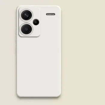 Redmi Note 13 Pro + жидкий силиконовый чехол для Xiaomi Redmi Note 13 Pro Plus 5G, мягкий противоударный тонкий защитный чехол для телефона фиолетовый светлый