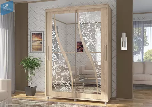Шкаф-купе Комфорт 12 ПРАЙМ 1,5м Фантазия (Стиль)