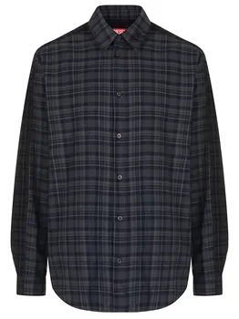 Рубашка Regular Fit из хлопка и вискозы DIESEL
