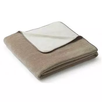 Плед Biederlackborbo Duo Cotton Melange Natur-Graphit