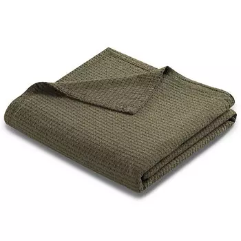 Плед евро Biederlack Ruffle Olive