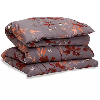 Пододеяльник 2-спальный Gant Home Birdfield 200x200см, серый