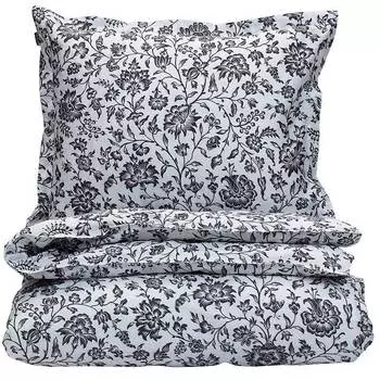 Пододеяльник 2-спальный Gant Home Croydon Flower 200x200см, антрацит