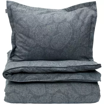 Пододеяльник евро Gant Home Flannel Paisley 200x220см, цвет антрацит