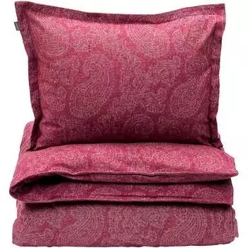 Пододеяльник евро Gant Home Flannel Paisley 200x220см, цвет бордовый