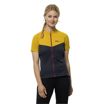 Футболка Jack Wolfskin Morobbia FZ, черный/желтый