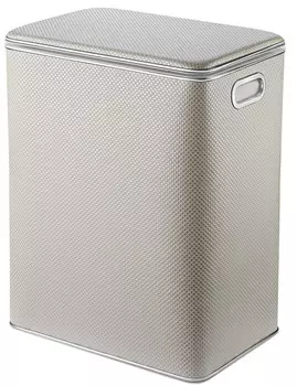 Корзина для белья большая, белый хром Geralis Romb RWH-S