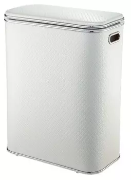 Корзина для белья стандартная, белый хром Geralis Romb NCWH-B