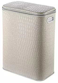 Корзина для белья стандартная, бежевый хром Geralis Croco KLH-B