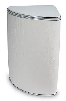 Корзина для белья угловая большая, белый хром точки Geralis Y-PWH-B-9