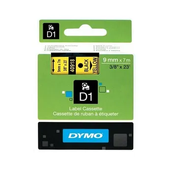 Картридж Dymo S0720730 с лентой 9 мм х 7 м. , пластик, черный шрифт/желтая лента