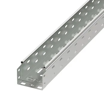 Лоток листовой перфорированный DKC 35302ZL (ШxВxД) 100x80x3000 мм, сталь, цинк-ламель, "S5 Combitech" (уп/8 шт)