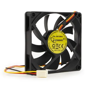 Вентилятор для корпуса Gembird D8015SM-3 80x80x15, втулка, 3 pin, провод 30 см