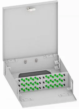 Кросс оптический настенный TopLAN КРН-Top-48FC/A-OS2-GY 48 FC/APC адаптеров, одномодовый, укомплектованный