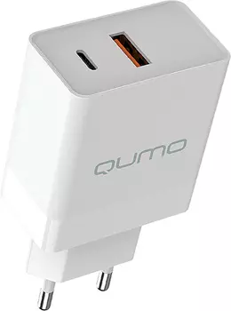 Сетевое зарядное устройство Qumo Energy light (Charger 0052) 20W, 1USB, USB type-C, Quick Charge, PD, 3A, белый (32846)
