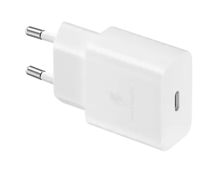 Сетевое зарядное устройство Samsung EP-T1510, 15 Вт, USB Type-C, PD, 2А, белый (EP-T1510NWEGEU)