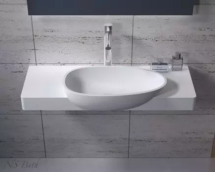 Раковина из искусственного камня NSBath NSS-1050M, 100 см матовая