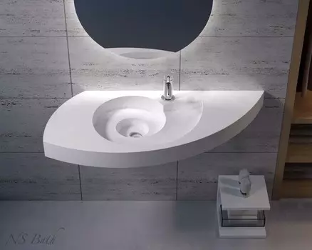 Раковина из искусственного камня NSBath NSS-1153G, 120 см глянцевая