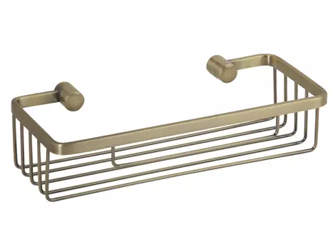 Полка корзина прямоугольная 11,5х25хh6,5 см. Veragio BASKET VR.GFT-9046.BR, бронза