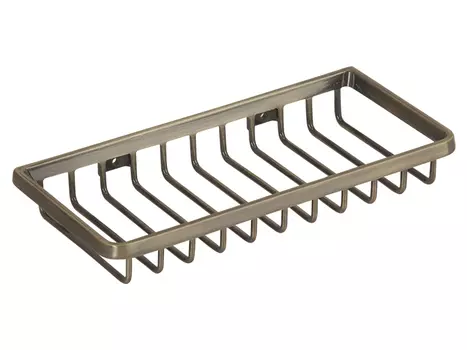 Полка корзина прямоугольная 11х22хh3 см. Veragio BASKET VR.GFT-9047.BR, бронза