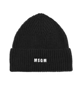Черная шапка с лого MSGM детская