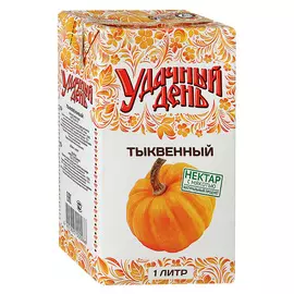 Нектар Удачный день Тыквенный с мякотью 1 л