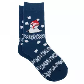 Новогодние носки Feltimo Christmas Снеговик белые с красным и синим