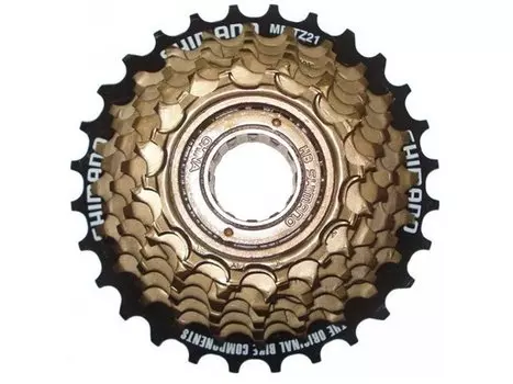Кассета-трещотка для велосипеда Shimano Tourney, 7х14-28Тчерно-коричневая AMFTZ217428T 2-935