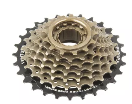 Кассета-трещотка VENTURA, 7х13-28, черно-коричневая, HG-копия SHIMANO, 5-700176