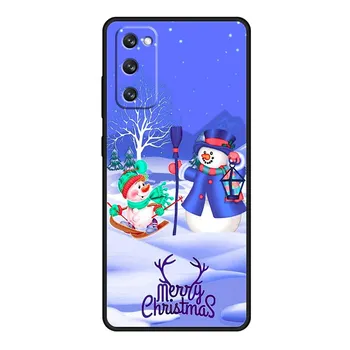 Чехол для телефона Samsung Galaxy S22 S21 S20 Plus S10 S8 S7 S9 S10e Ultra FE Edge силиконовый чехол милый рождественский снеговик Samsung S7