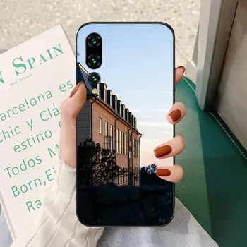 Архитектурный пейзаж чехол для телефона Huawei P50 P40 P30 Pro Lite P Smart 2021 2019 Magic 3 мягкий черный чехол для телефона Huawei P50