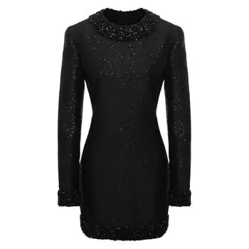 Платье с пайетками Saint Laurent