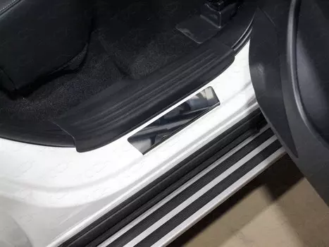 Накладки на задние пороги (лист зеркальный) 2шт Компания ТСС INFQX5018-02 Infiniti QX50 2018-