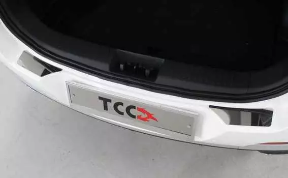 Накладки на задний бампер (лист зеркальный) TCC CHERTIG7P20-04 Chery Tiggo 7 Pro 2020