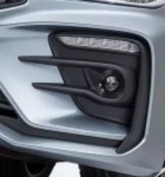 Накладки под ДХО на бампер для KIA RIO 2017, 2018, 2019 -