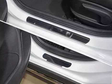 Накладки на пороги TCC KIARIOX17-07 Kia Rio X-Line 2017-