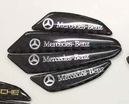 Накладки защитные на кромку дверей (карбон, надпись "Mercedes", "AMG") 217955 / 217953 для Mercedes-Benz X-Class 2017 -