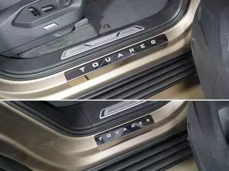 Накладки на пороги TCC VWTOUAR18-05 Volkswagen Touareg 2018-