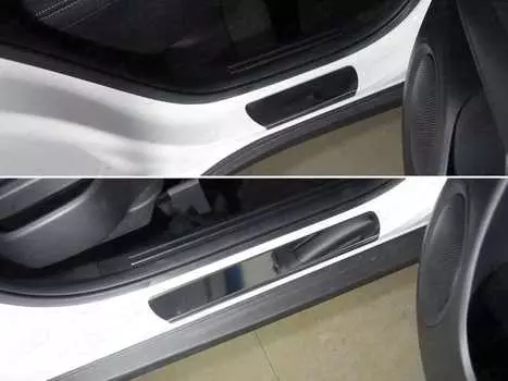 Накладки на пороги TCC KIASOUL17-09 Kia Soul 2017-2019